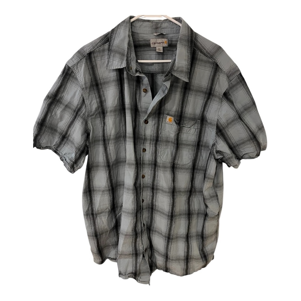 Carhartt Black and Gray Casual Button Down Shirt